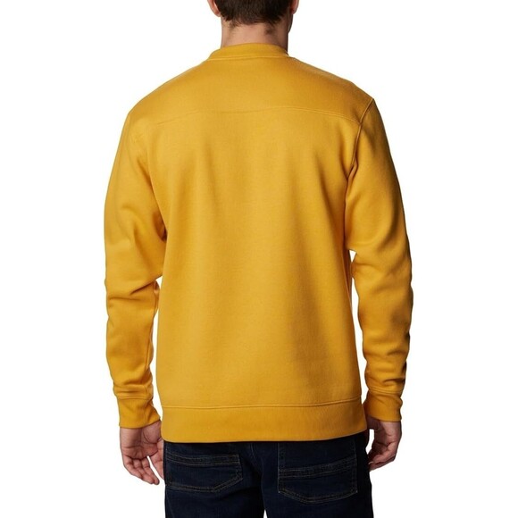Columbia Men's Hart Mountain II Crewneck  Sweatshirt Raw Honey Color Large - Picture 5 of 6